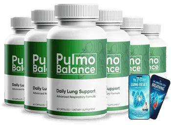Pulmo Balance supplement bottles